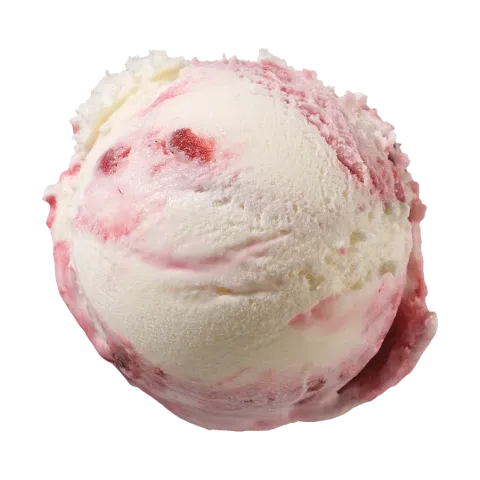 Eiskugel Joghurt Rote Grütze